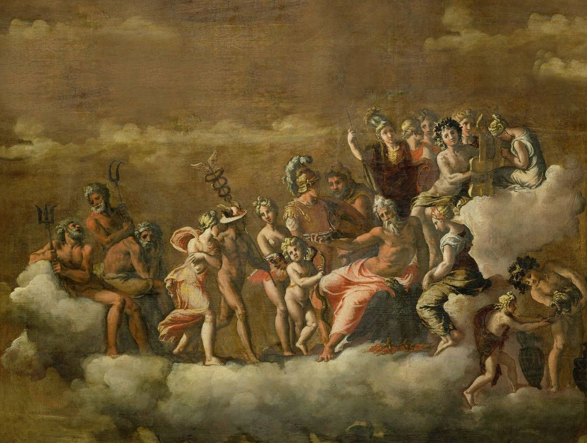 Psyché reçue dans l'Olympe, 1524. Polidoro Caldara da Caravaggio